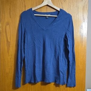 Style & Co. Classic Blue V-Neck Blouse